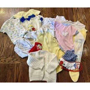 *VINTAGE* Mixed Lot Of Baby & Toddler clothing /Accessories - 11 Pieces- 80s 90s